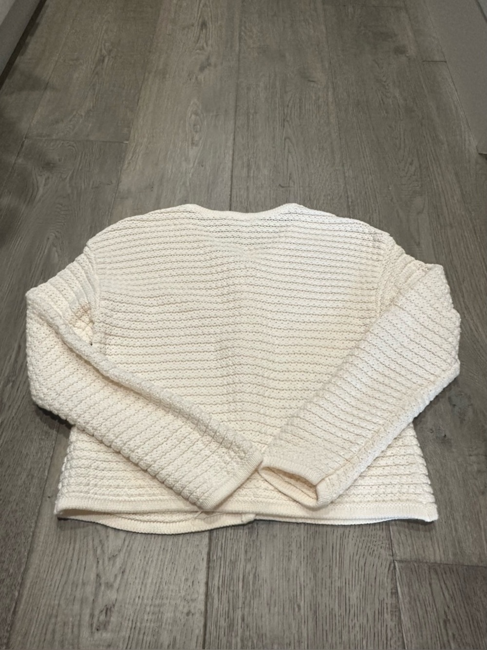 100% Cotton Textured Sweater Jacket petite XS - Picture 12 of 14